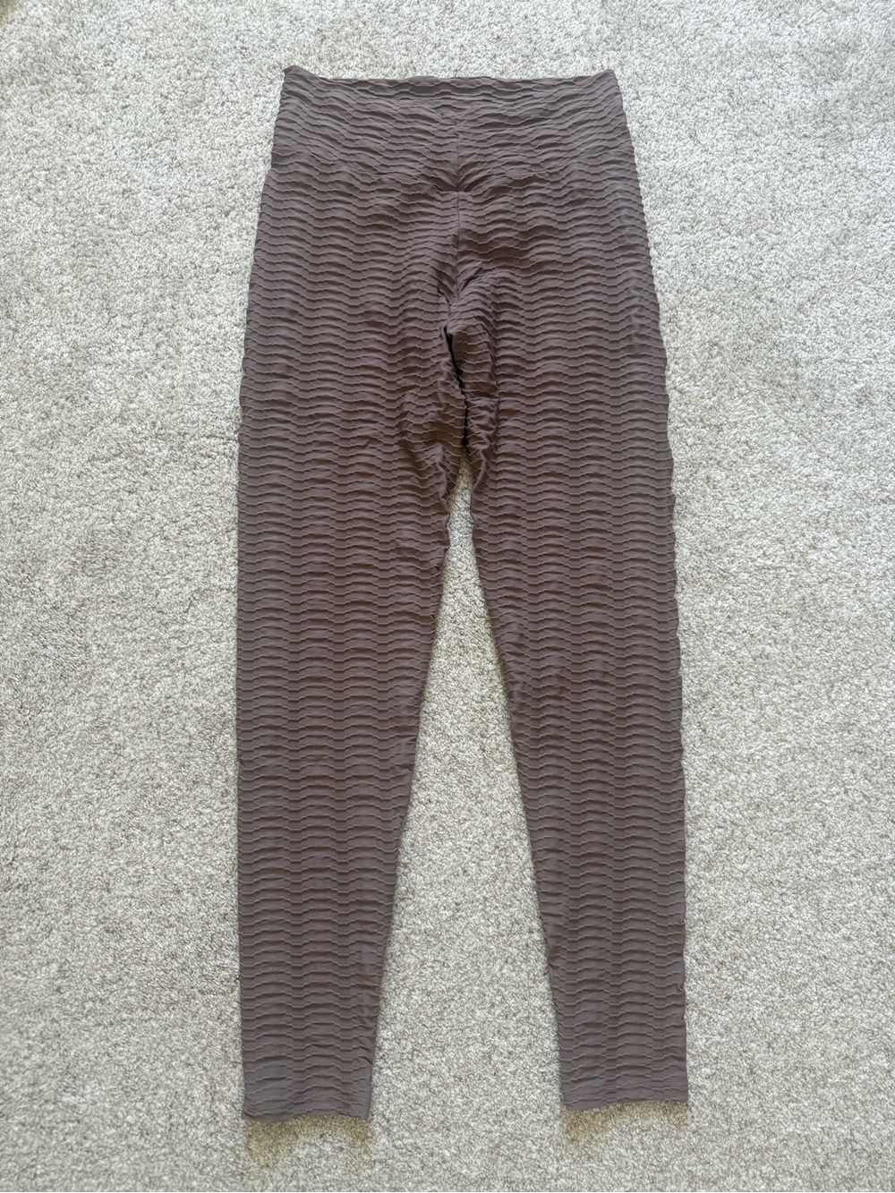 Booty by Brabants Brown Textured Wave Leggings